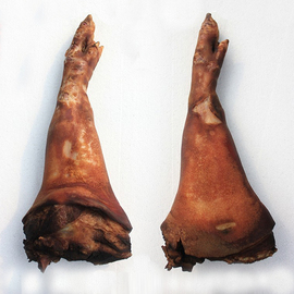 腊猪蹄子湖北宜昌土特产柴火烟熏咸猪脚恩施腊肉自家养的土猪500g