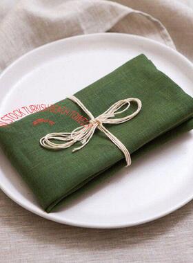 4 Pack French Linen Table Napkin法国雨露亚麻餐巾结婚饭厅餐巾