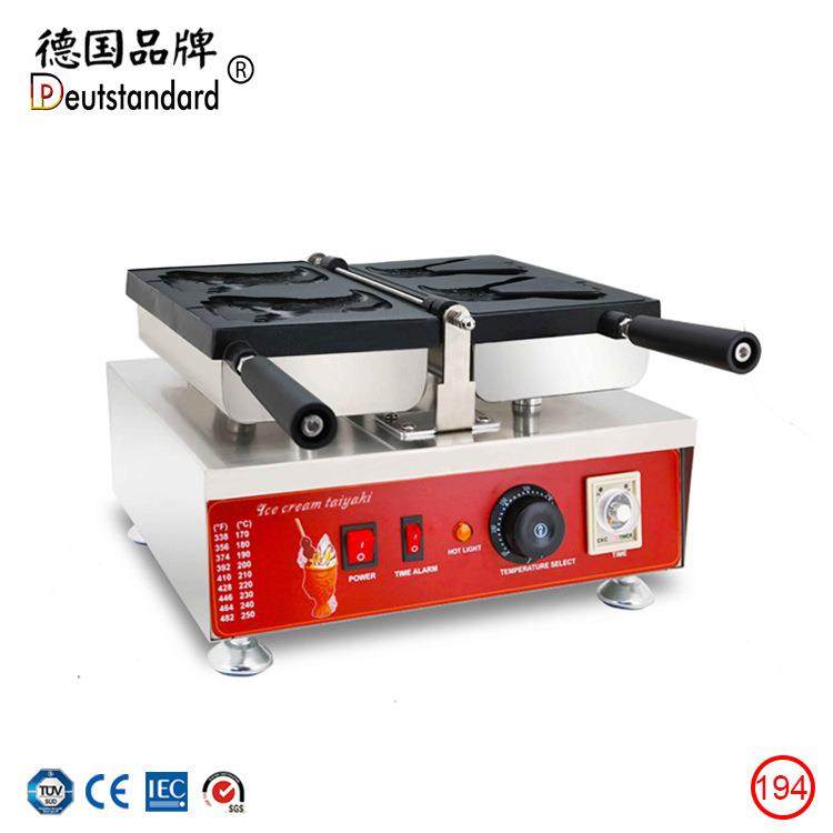 商用烤饼机鳄鱼冰淇淋烧卡通松饼电热烘培小吃机器电饼铛194