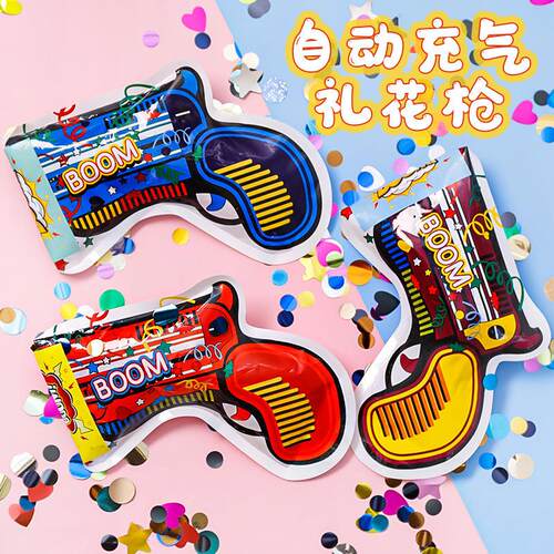 Inflatable confetti cannons, automatic firework guns for New