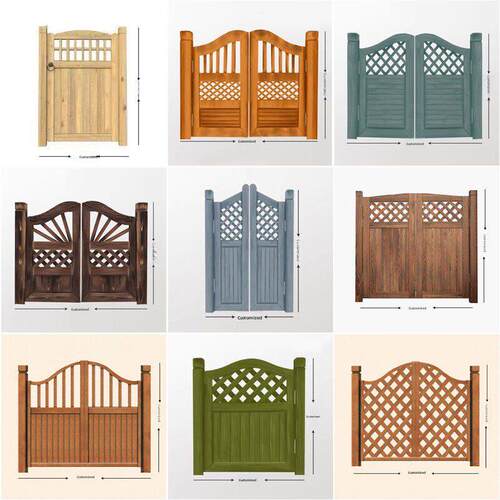 室外庭院门花园木门防腐木栅栏门栅栏小门别墅门实木庭院门