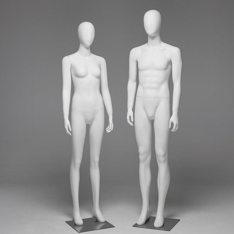 哑白模特道具女全身男模特服装店展示架假人情侣橱窗男装女模特架