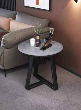 意式岩板边客厅轻奢角CTB几现代沙发创边桌意几几小茶阳台床头柜