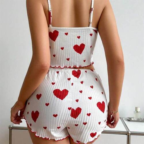 Womens suspender shorts casual pajamas
