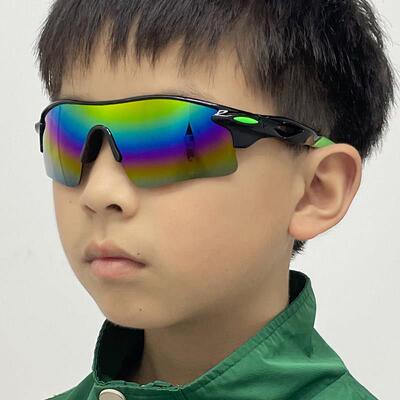 儿童骑行眼镜太阳眼镜男孩自行车轮滑防风沙太阳眼镜女童速滑运动
