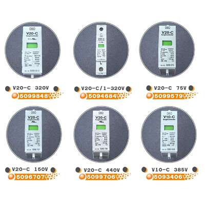 OBO电涌防雷器5094684 V20-C/1-320V避雷器SPD插头防雷浪涌保护器