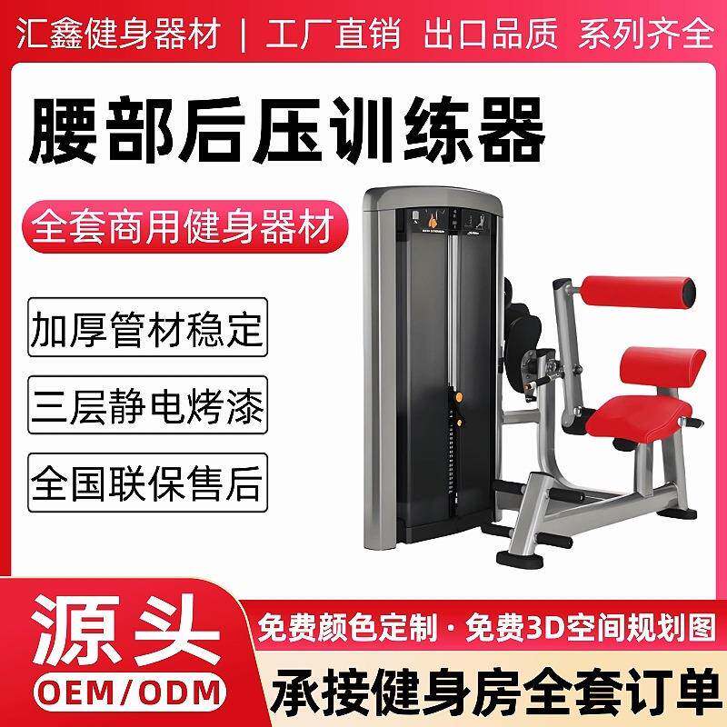 健身房腰部后压多功能综合训练器材商用坐姿划船转体屈腹力量器械