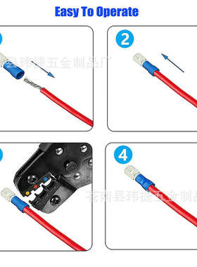 冷压连接端子 1500pcs 盒装冷压端子套装18款预绝缘压线端子组合