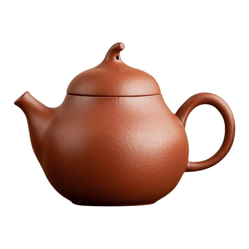 朱泥紫砂梨形壶不烫手茶壶单壶中式功夫茶具高档家用泡茶一壶两杯