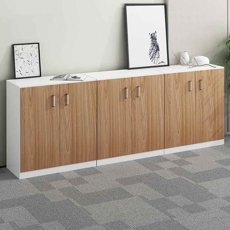 办公文件屉柜矮=柜地办公室资料柜桌边茶水柜木柜质落抽边几