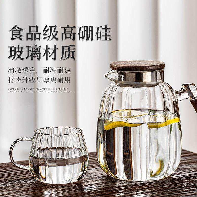 中壶式高硼硅玻璃耐高煮茶温烧水家用可加热大CH424容量养花生茶