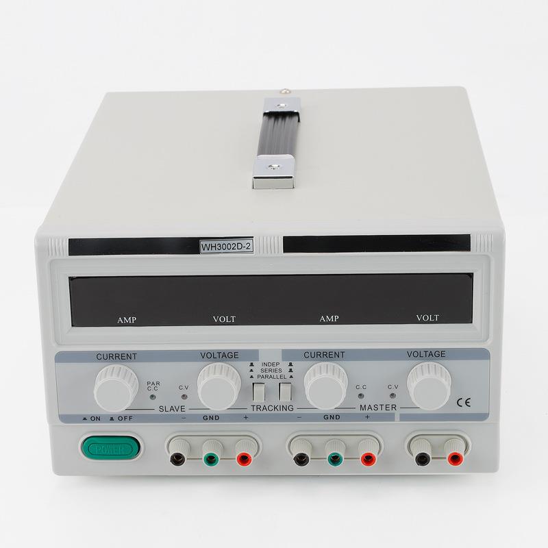 源头厂家双路直流稳压电源WH系列LED液晶显示手动调压直流稳压器