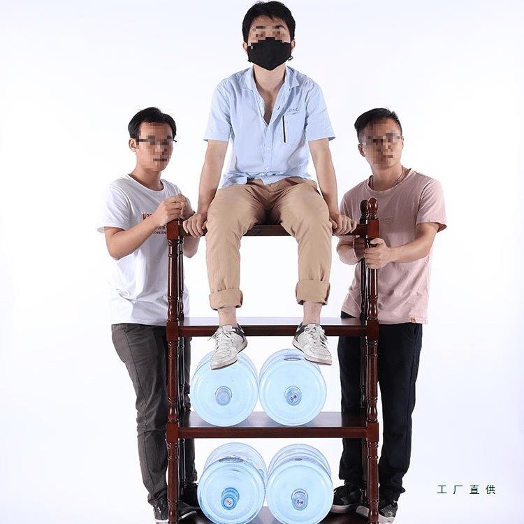 美式书架实木客厅收纳架置物架展示架复古书报架储物架中古书柜