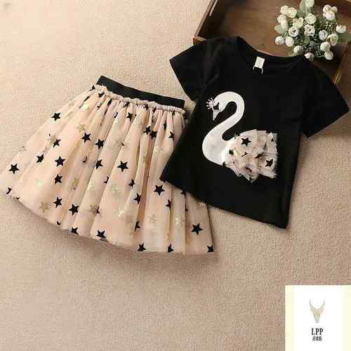 清仓洋气两件套裙短袖t恤