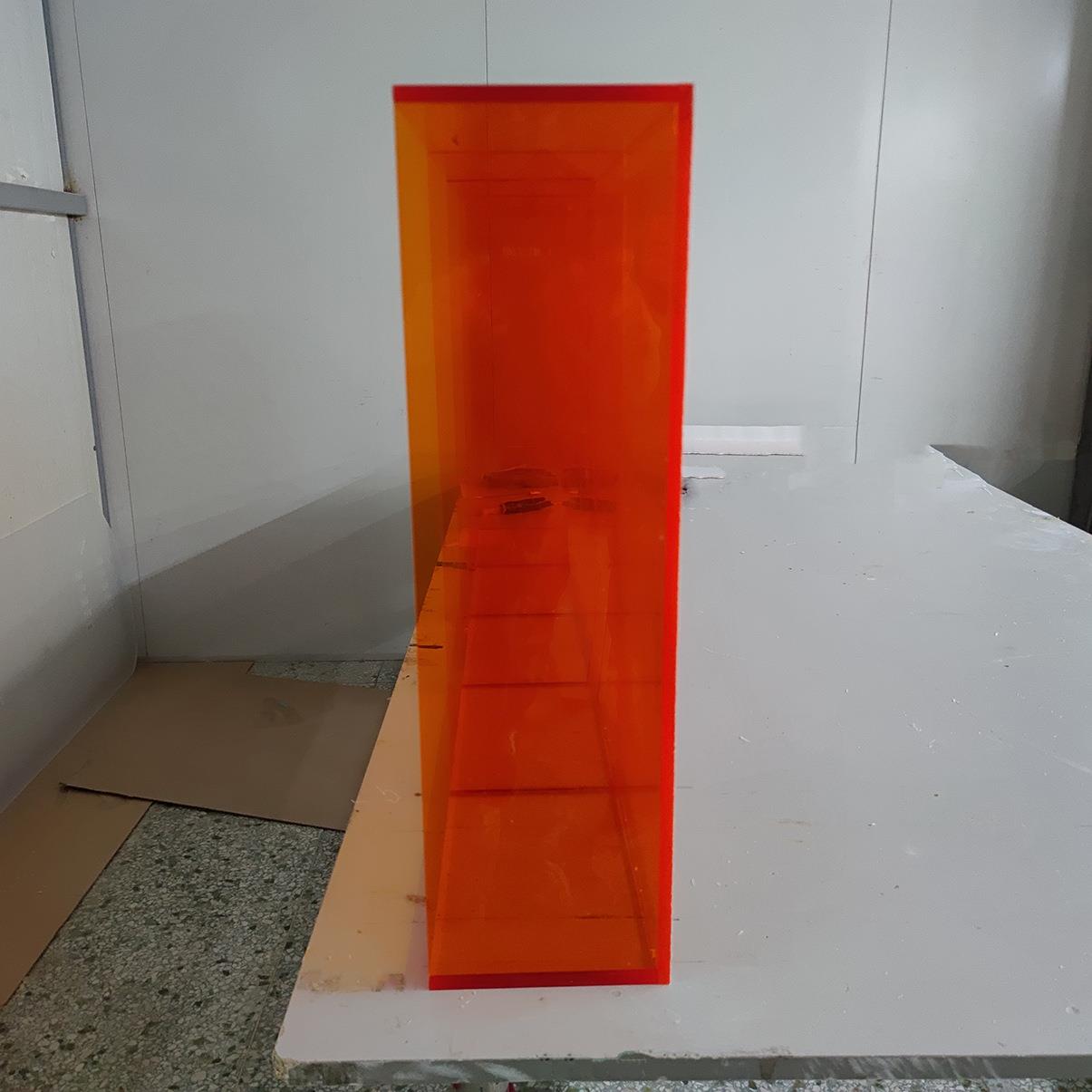 现代简约风亚克力茶色展柜透明有机玻璃多宝阁超市展示柜