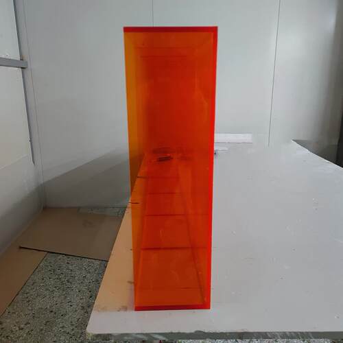 现代简约风亚克力茶色展柜透明有机玻璃多宝阁超市展示柜