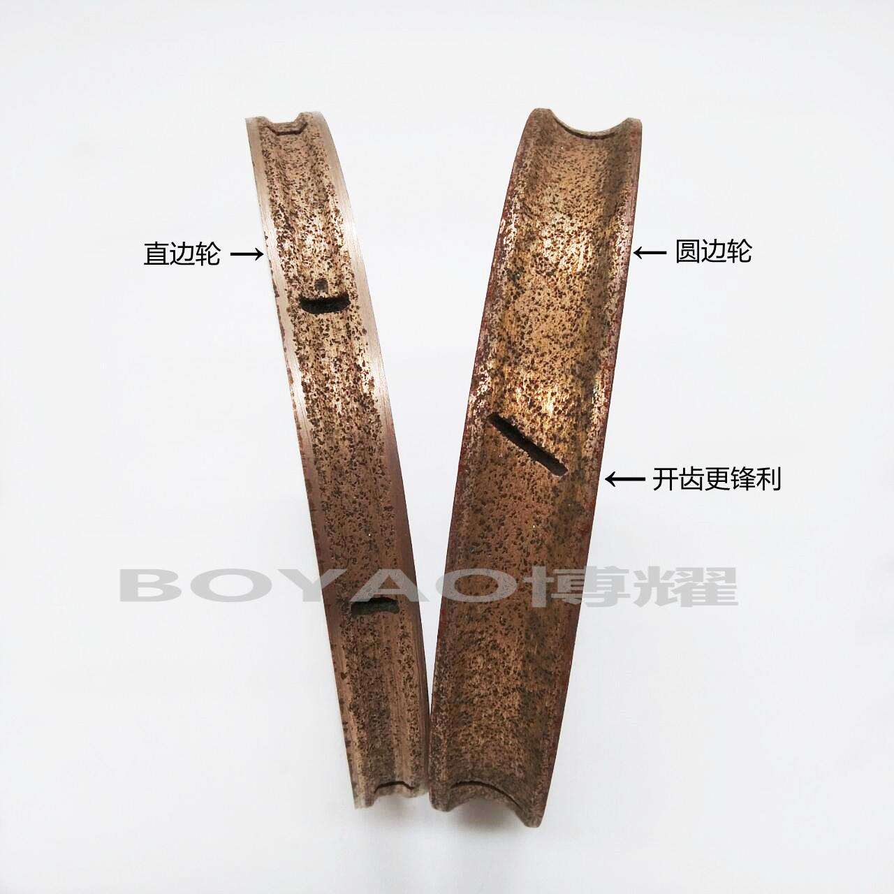 玻璃异形机磨轮150*22孔 直边圆边棱角倒角金刚石烧结玻璃磨轮