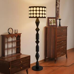 客厅落地灯美式中复古风实木卧室书房高级感沙发床头柜旁装饰台灯