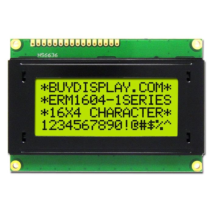 16x4单色字符模块/1604液晶显示屏/黄绿底蓝黑字/可转I2C接口