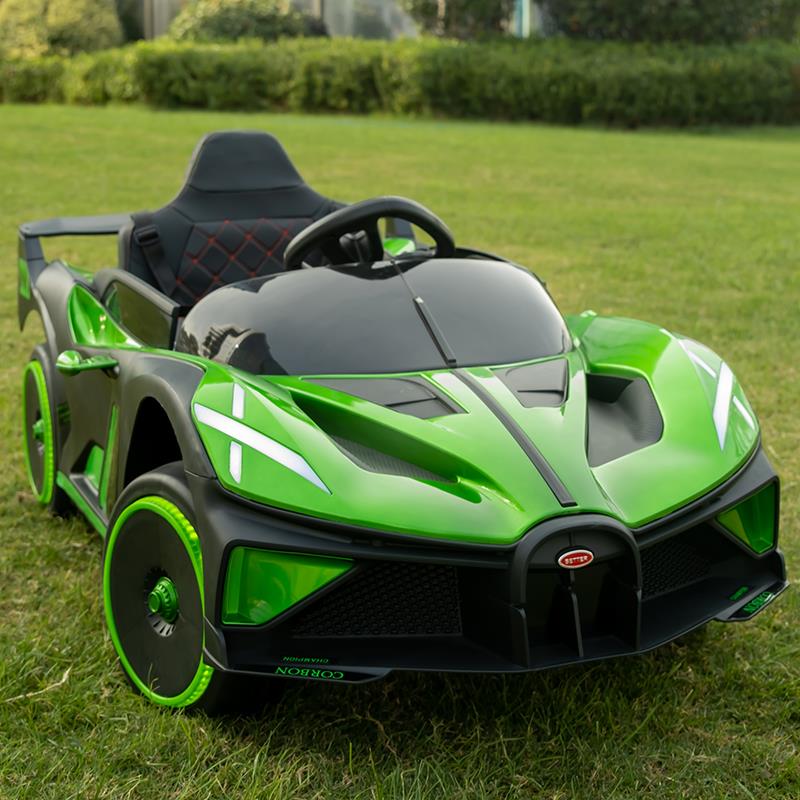 正品布加迪divo儿电动小汽四轮遥控宝宝玩具车可坐车人大童号孩跑