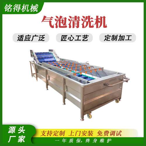 蔬菜气泡清洗机全自动不锈钢气泡清洗设备多功能果蔬喷淋式洗菜机