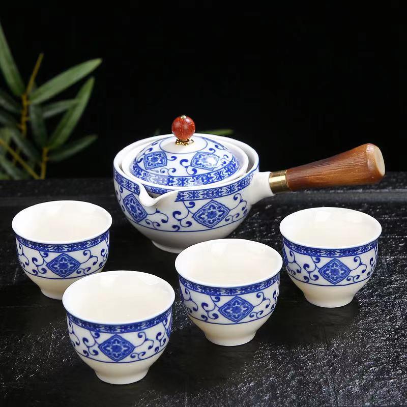 推荐陶瓷套装功夫茶具旅行便携包户外360 翻转创意冲泡器自动防烫