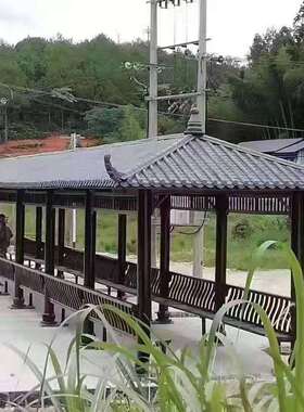 防木无品牌/休文化长廊户外庭院别墅闲葡萄架凉亭腐中式实木田花