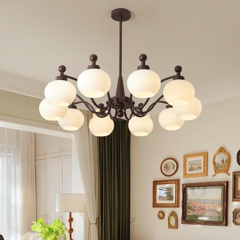 客厅171吊灯计中古南洋风轻奢新款玻璃设师法美式复古厅田园式大