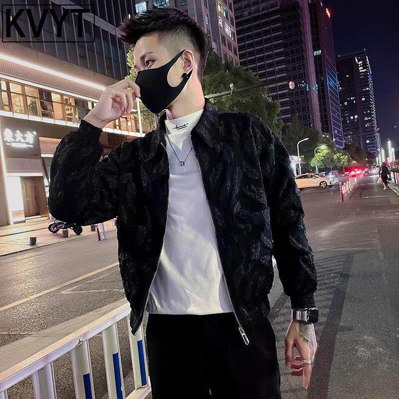 潮牌男士外套新款2025爆款痞帅男装上衣高级感修身夹克男款春秋季