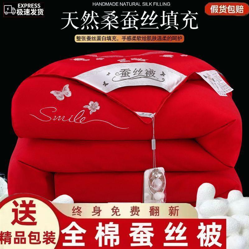 正宗桐乡蚕丝被桑蚕丝被子春秋被加厚保暖冬季冬被子亲肤婚庆