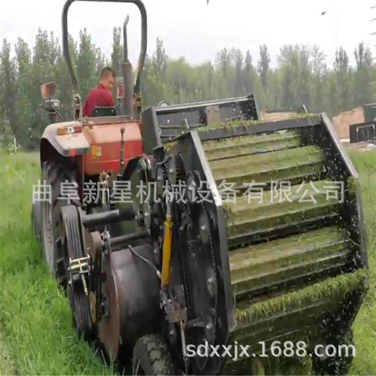 全自动玉米秸秆粉碎打捆机捆草农用麦秸牧草稻草圆捡拾收割打包机