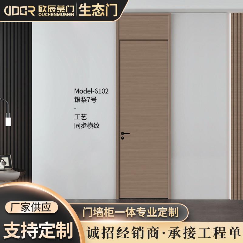 爱尚我门烤漆科技木皮系列生态门韩式装修风格无痕室内门烤漆门