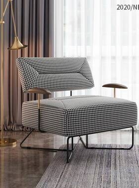 美式沙发椅客厅椅千格单椅老虎椅单人高背PFF椅书房休闲椅躺鸟椅