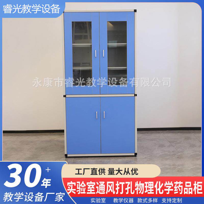 实验室通风柜物理化学pp试验剂柜 学校铝木仪器扳式药瓶柜标本柜