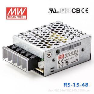 明纬RS-15-3.35/12/15/24/5V3A工控LED监控直流稳压电源多电压