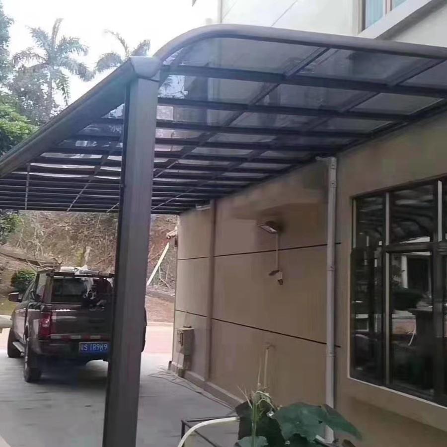 耐力板雨棚铝合金雨棚露台阳台楼顶遮阳户外别墅庭院防雨家庭PC