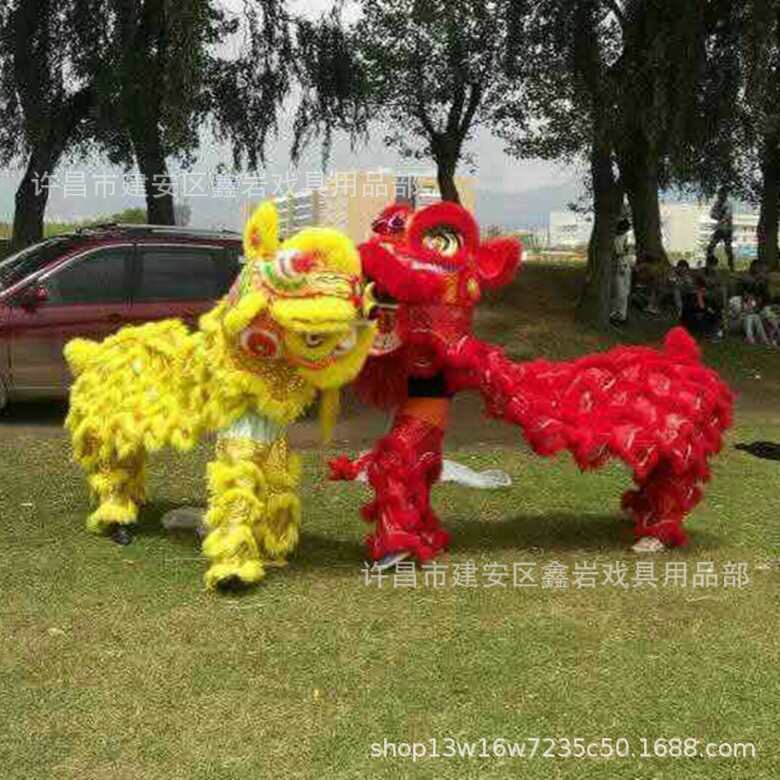 厂家舞狮道具南狮舞狮子双人舞狮醒狮北狮狮头舞狮子灯光狮发光
