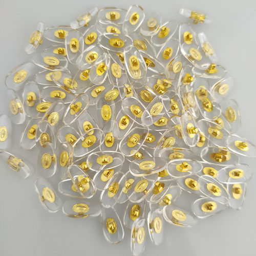 铝芯眼镜鼻托防滑鼻垫压痕贴片硅胶眼镜配件金属芯锁式PVC托叶垫
