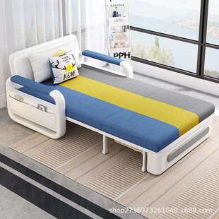 668叠沙发床坐卧两用缩阳台多功能抽拉储物折木床客厅实网红创意