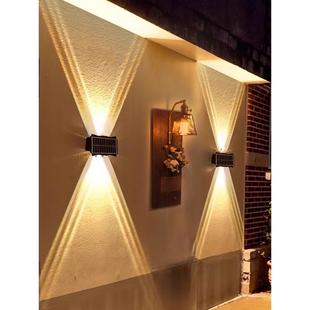 太阳能洗墙灯室外庭院防水别墅花园壁灯户外景观射灯外围墙装饰灯