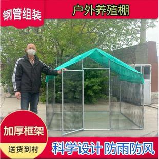 养鸡棚室外鸡笼子养殖笼家用大型鸡窝棚搭建鸡鸭鹅户外防雨养殖棚