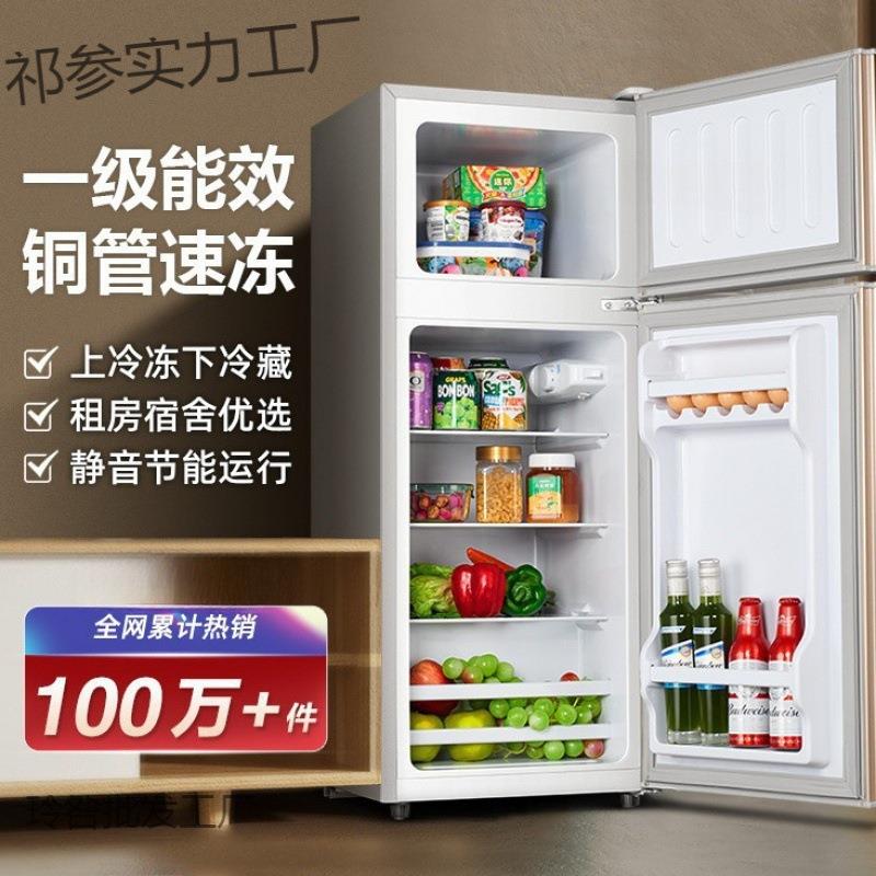 冰箱家用双门小型二人迷你冰柜冷冻冷藏宿舍租房单人其它直冷现货