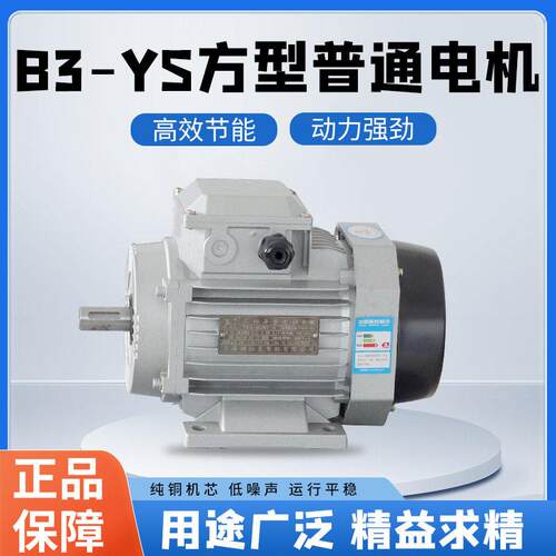 YS方型铝壳三相异步电动机足功率型号全B3B5B35交流电厂家发货
