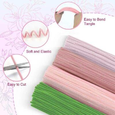 400 Pcs Pipe Cleaners Craft,4 Assorted Colors Pipe Cleaners