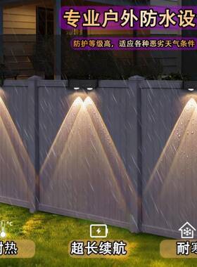 阳能壁灯庭院栏杆灯照明灯太户外栏氛灯洗墙灯围WL09M-T灯RF遥控