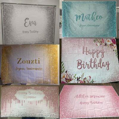 Glitter Golden Dots Birthday Backdrop Birthday Baby Shower P