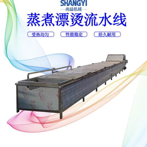 大型水果蒸煮流水线芒果预煮杀菌设备头果脯漂烫杀青护色机