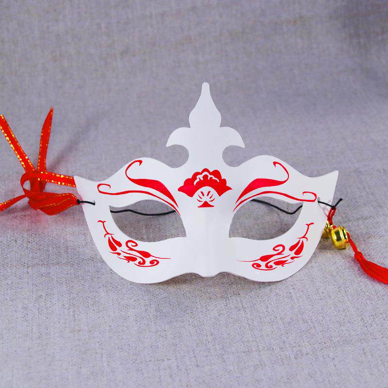 仙气半脸成人面具女皇冠狐狸猫女面具重手工装饰蒙面日式纸浆面具