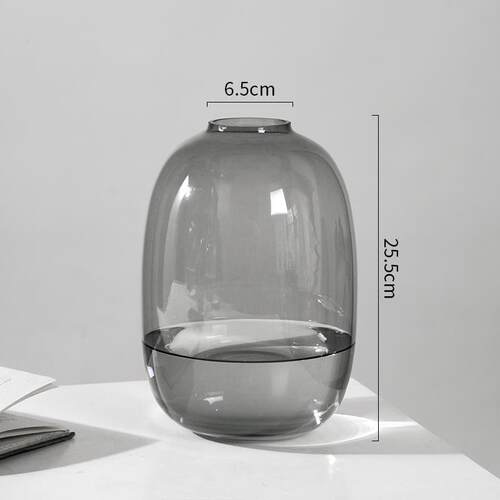 正品花透明玻璃瓶摆件客厅插高级感颜值水培雪柳马木醉专用鲜花花