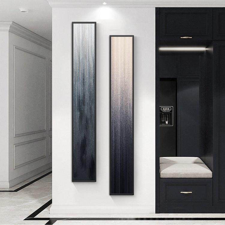 高过档轻奢极简抽象窄长条竖版挂厅入户客玄关装饰GEG画走廊道画